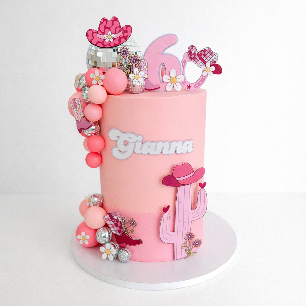Pink Cowgirl Birthday Cake