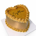 Gold Glitter Heart Cake